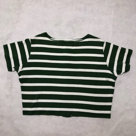 **SOLD** Jones New York Striped Crop Button Top - Picture 7 of 8